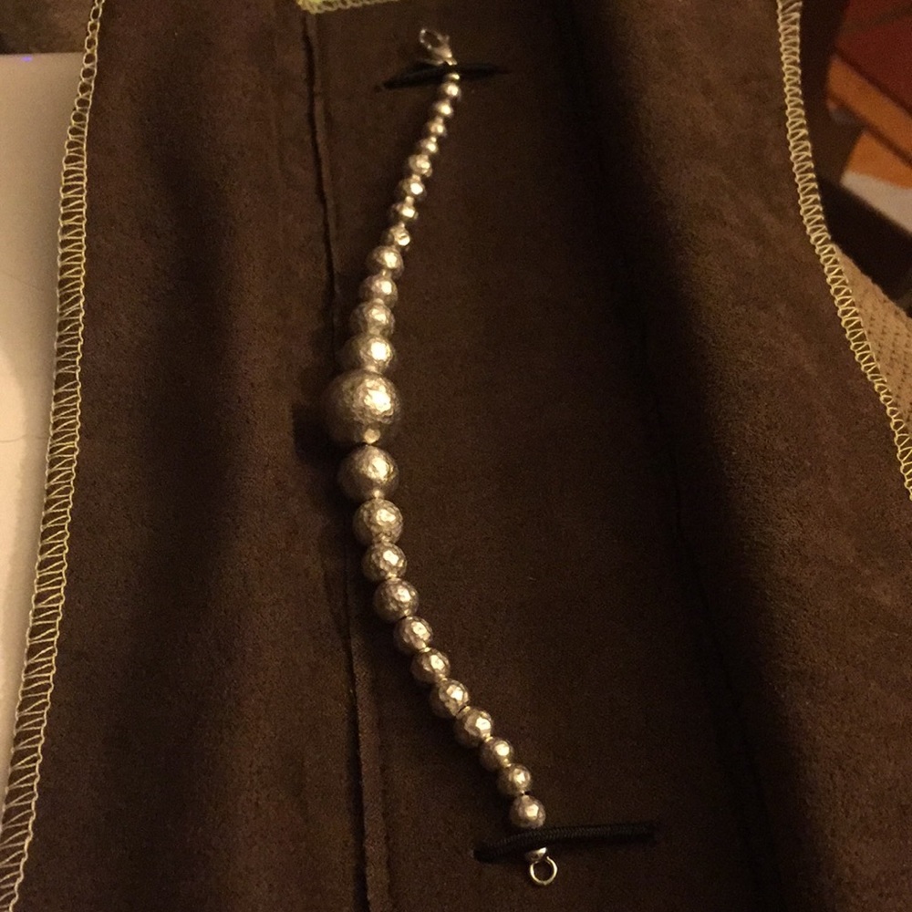 Ross Simons Hammered Texture Bead Bracelet